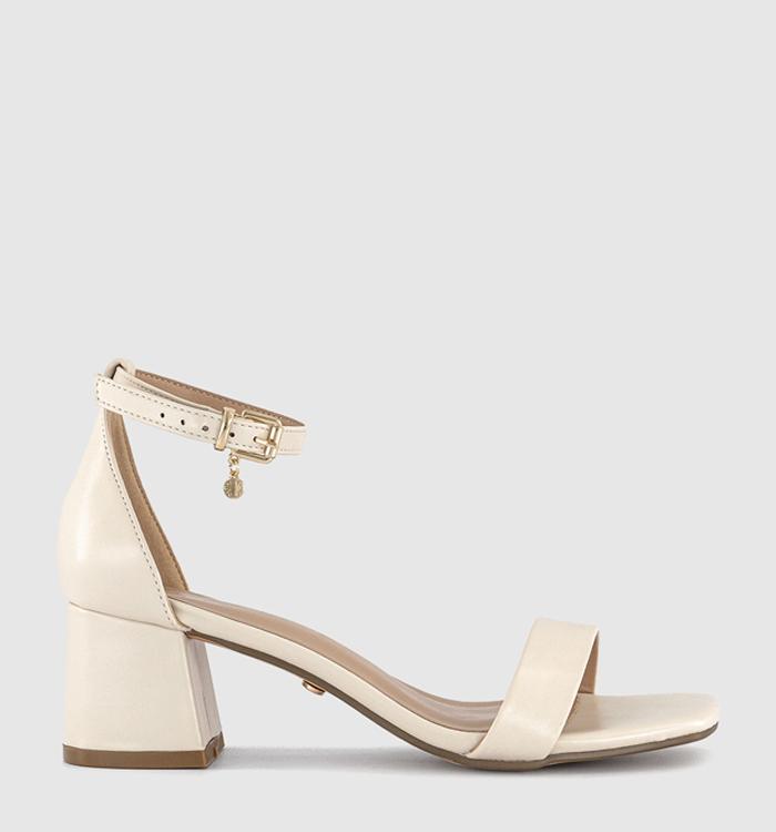 OFFICE Malaya 2 Part Block Heeled Sandals Off White