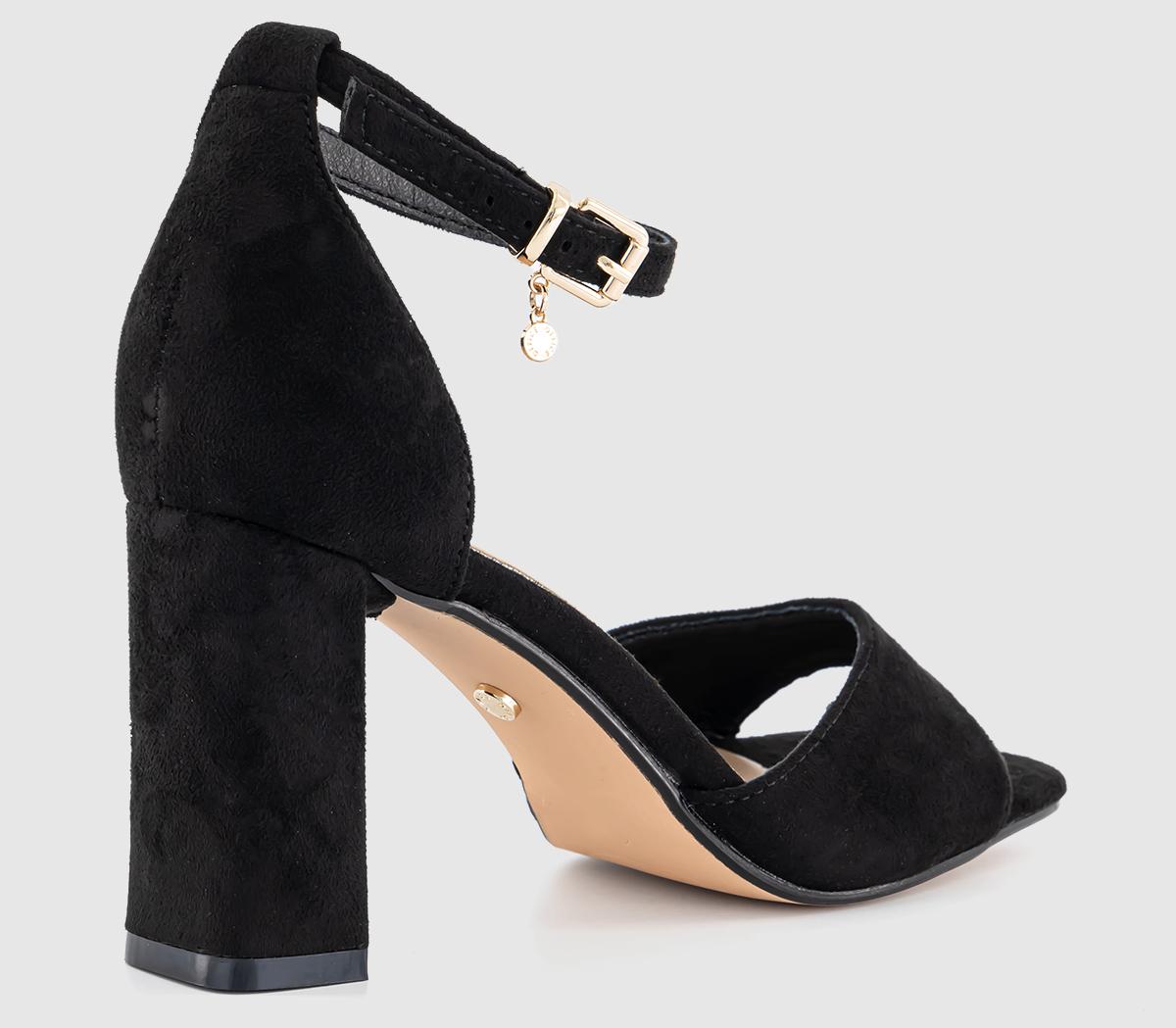OFFICE Heart 2 Part Block Heeled Sandals OFFICE Heart 2 Part Block Heeled Sandals Black