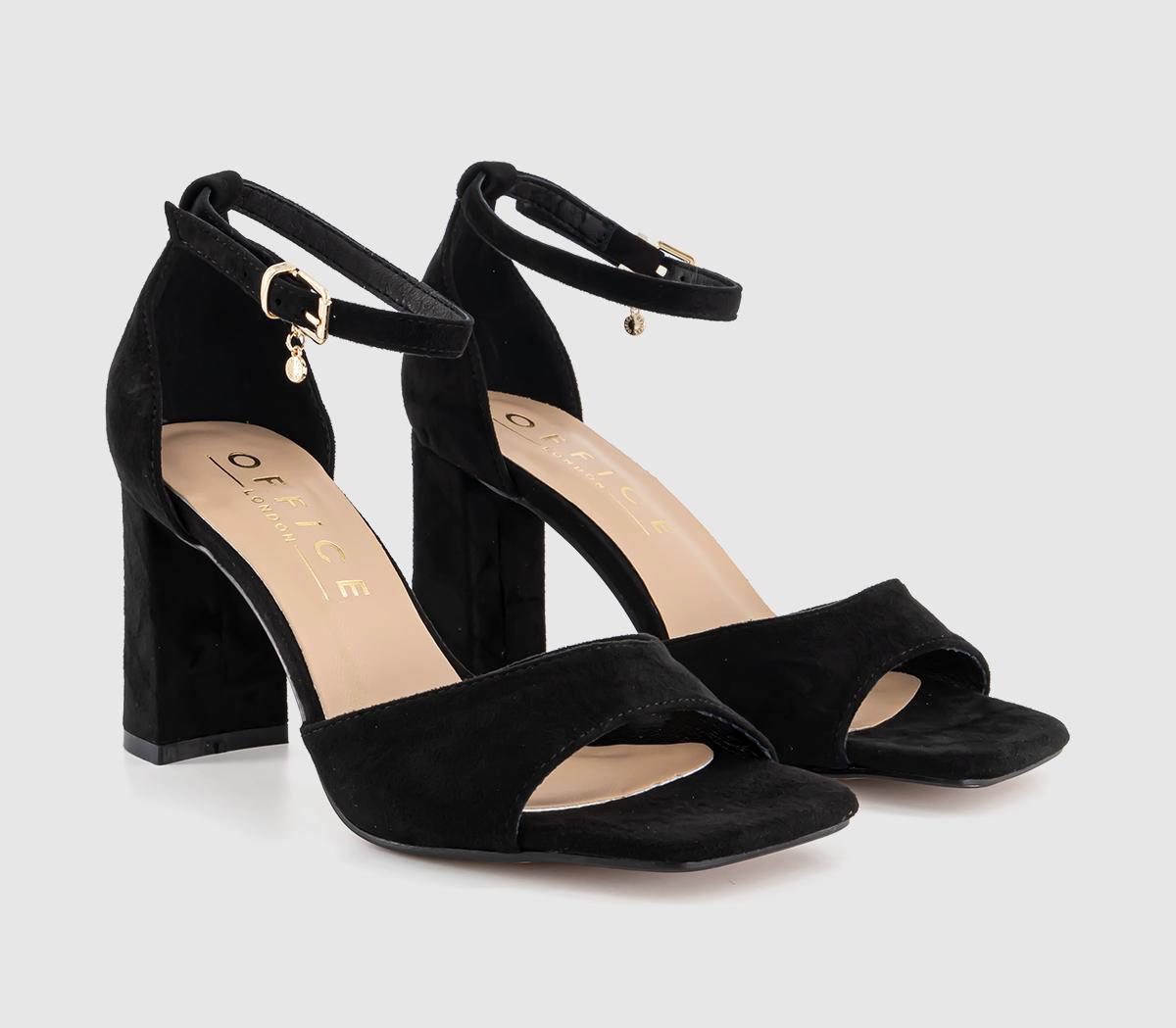 OFFICEHeart 2 Part Block Heeled SandalsBlack