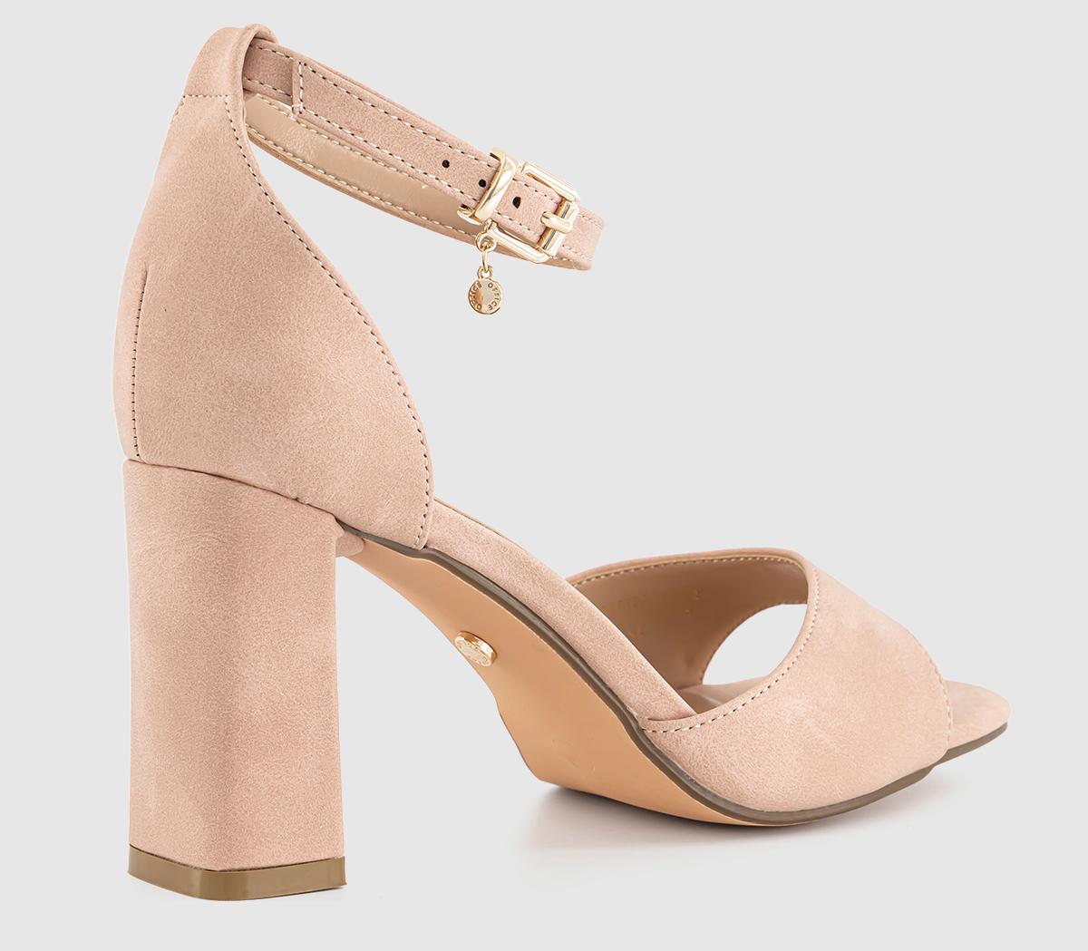 OFFICEHearts 2 Part Block Heeled Sandals OFFICEHearts 2 Part Block Heeled SandalsBeige