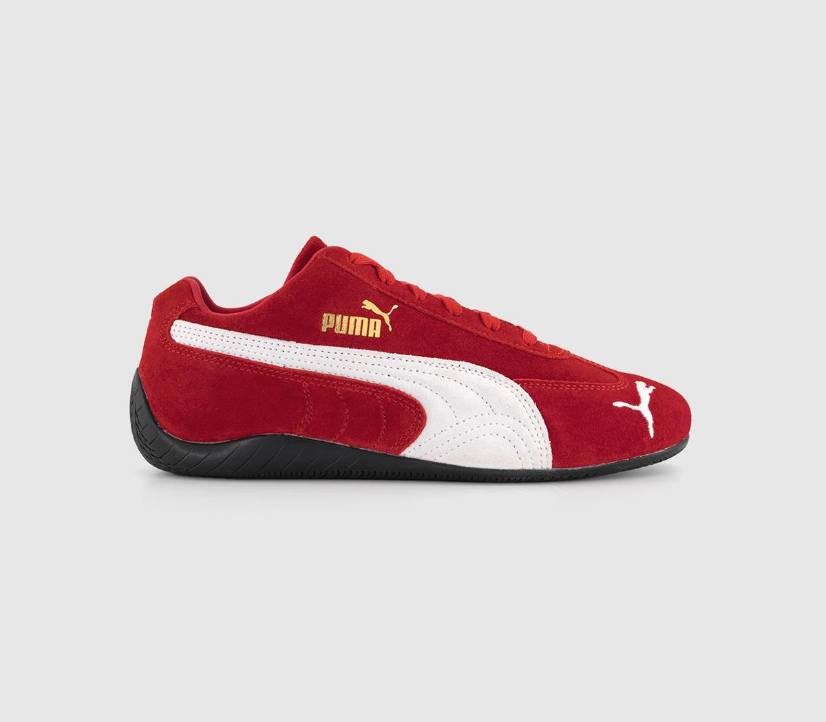 Puma red and white sneakers on sale