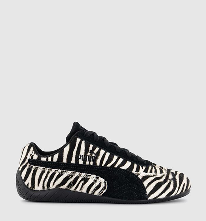 PUMA Speedcat Trainers Zebra Pony Warm White Puma Black