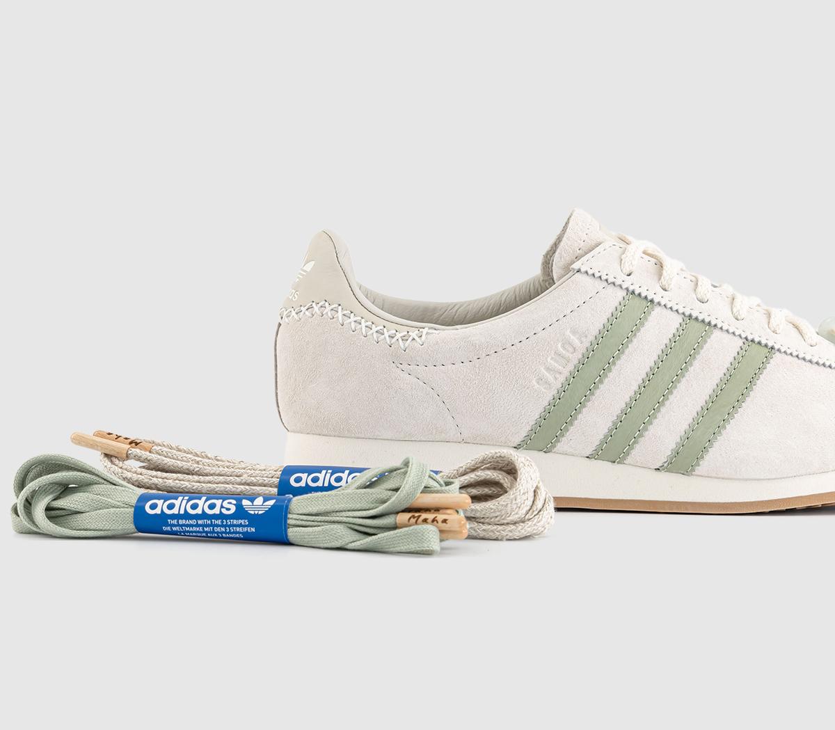 adidasSamoa Maha TrainersChalk White Halo Green Off White
