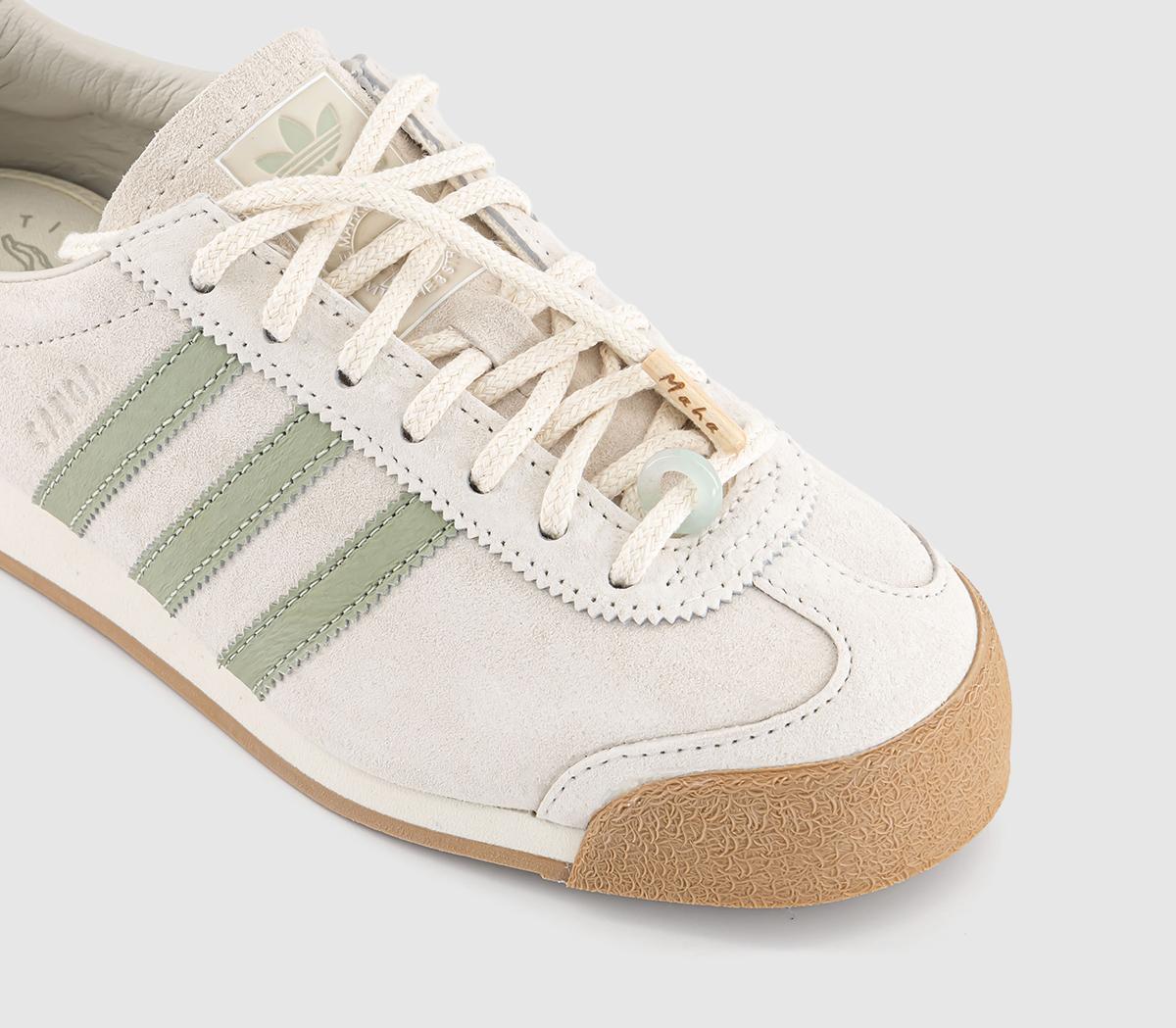 adidasSamoa Maha TrainersChalk White Halo Green Off White