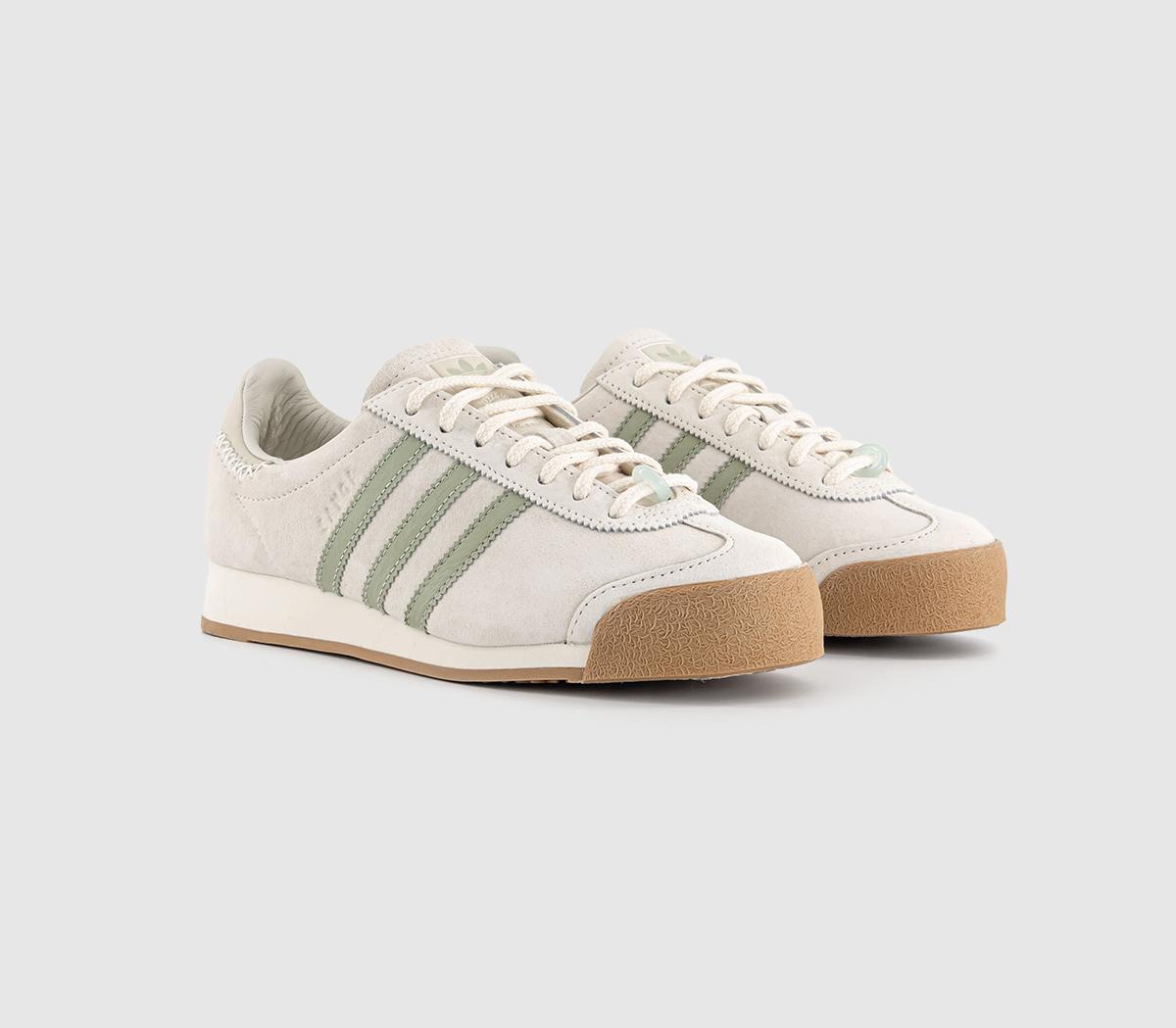 adidasSamoa Maha TrainersChalk White Halo Green Off White
