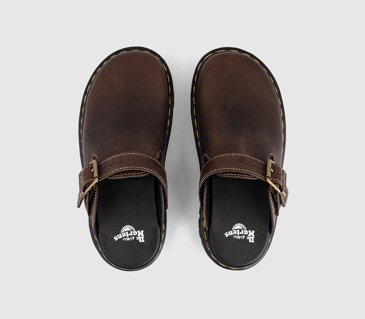 Dr. MartensZebzag MulesDark Brown Crazy Horse