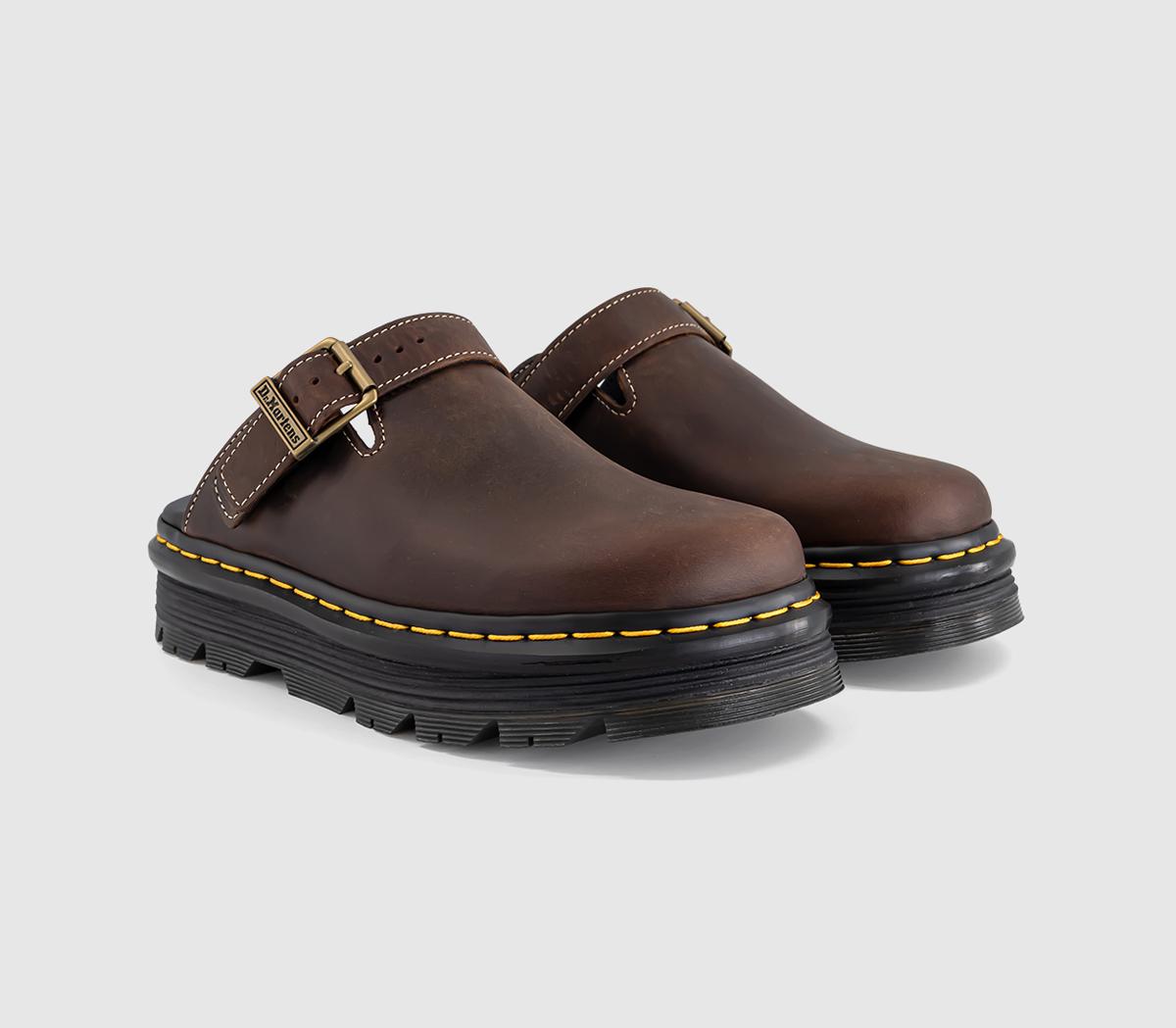Dr. MartensZebzag MulesDark Brown Crazy Horse