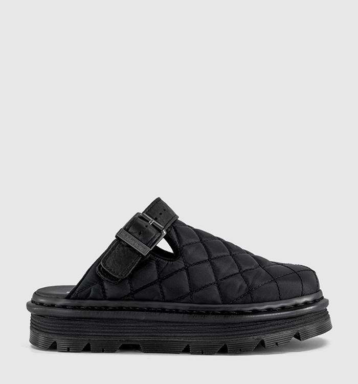 Dr. Martens Zebzag Mules Black Quilted