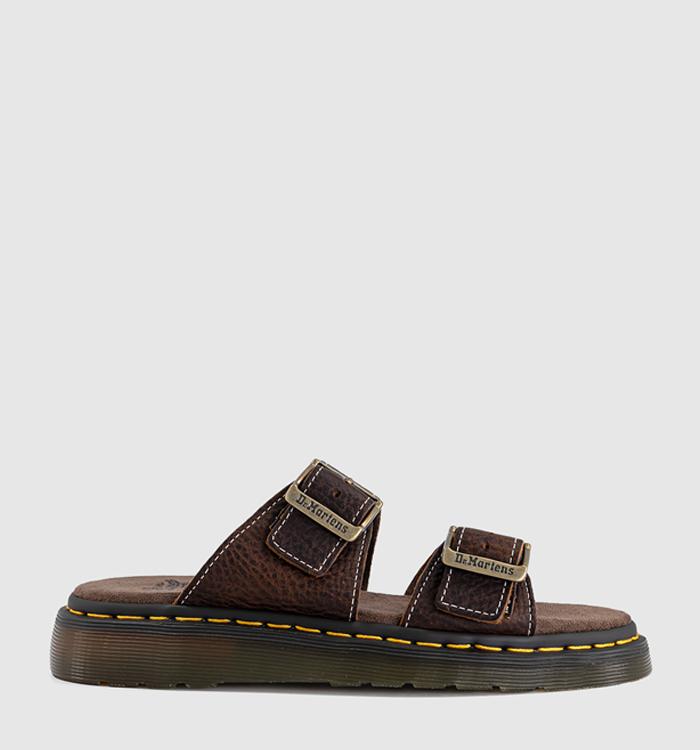 Dr. Martens Josef Sandals Dark Brown Grizzly
