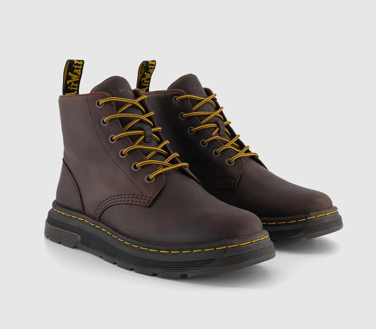 Dr. Martens Crewson Chukka Boots Dark Brown Crazy Horse - Mens Lace up ...