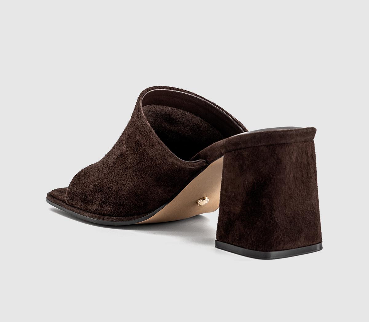 OFFICEMonroe Block Heel MulesBrown Suede