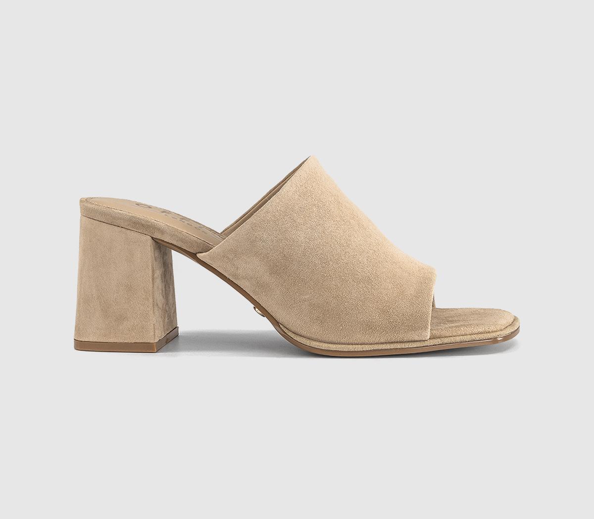 OFFICEMonroe Block Heel MulesTaupe Suede