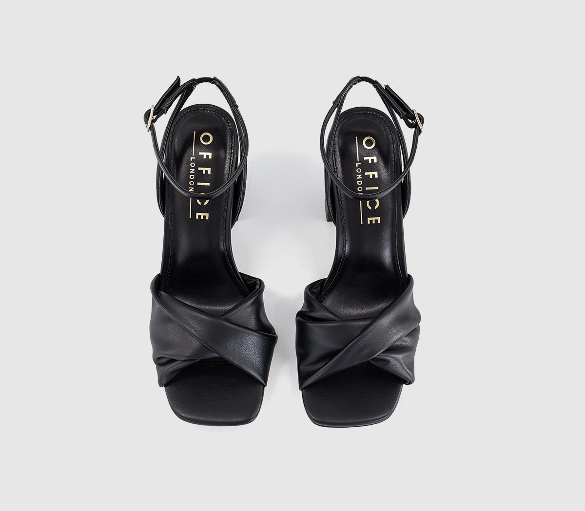 OFFICEHallow Soft Twist Front Block HeelsBlack