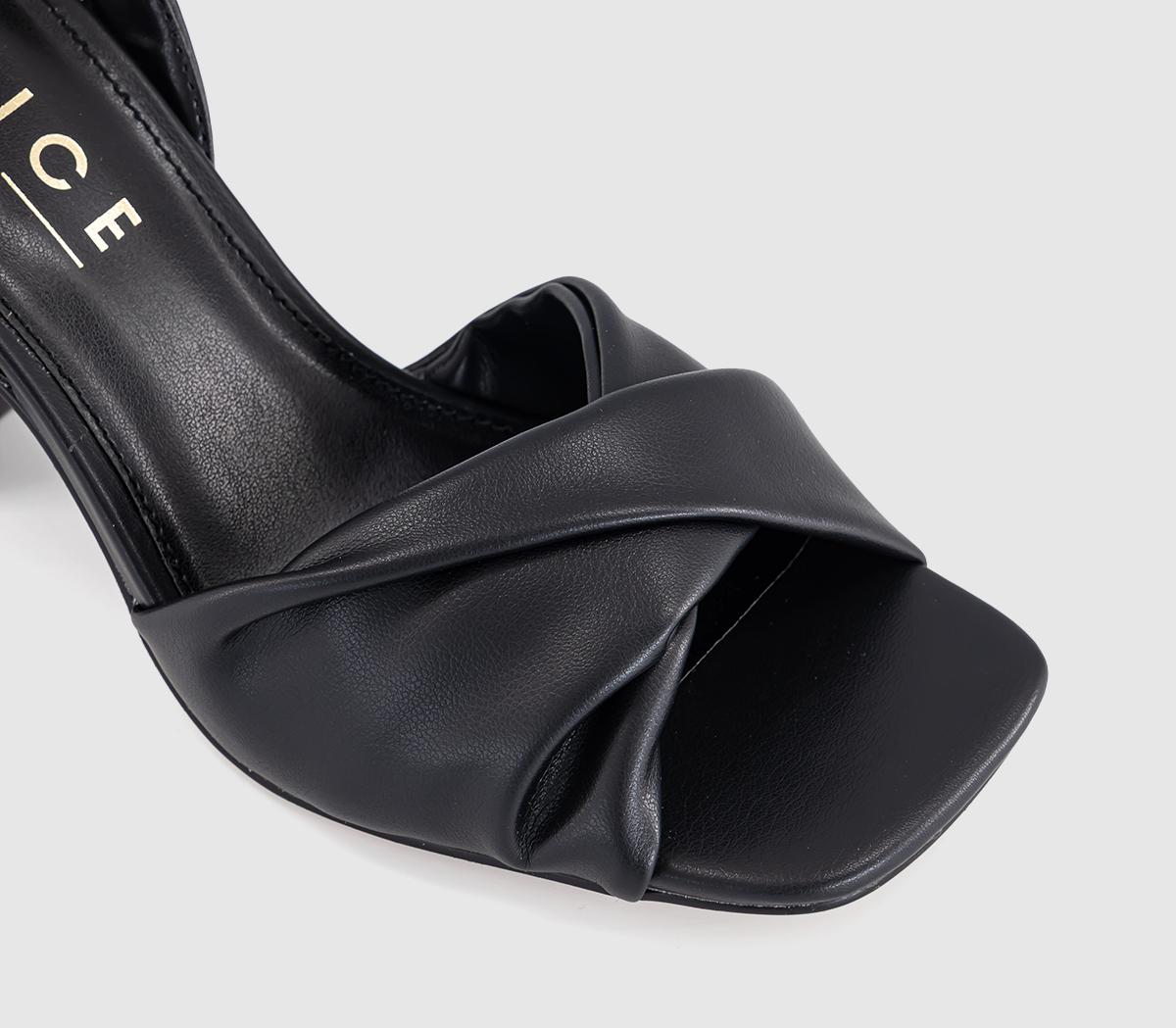 OFFICEHallow Soft Twist Front Block HeelsBlack