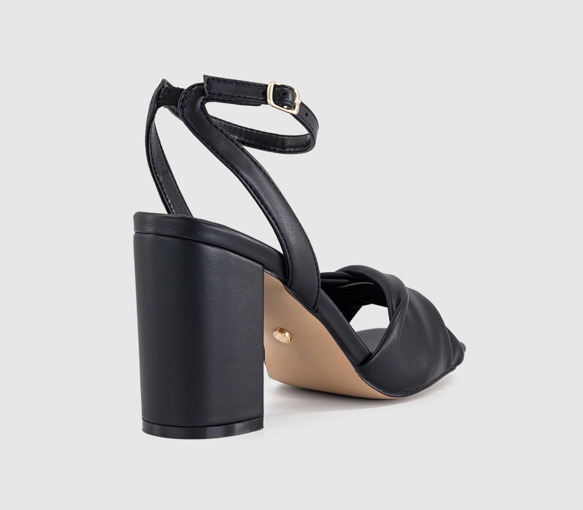 OFFICEHallow Soft Twist Front Block HeelsBlack