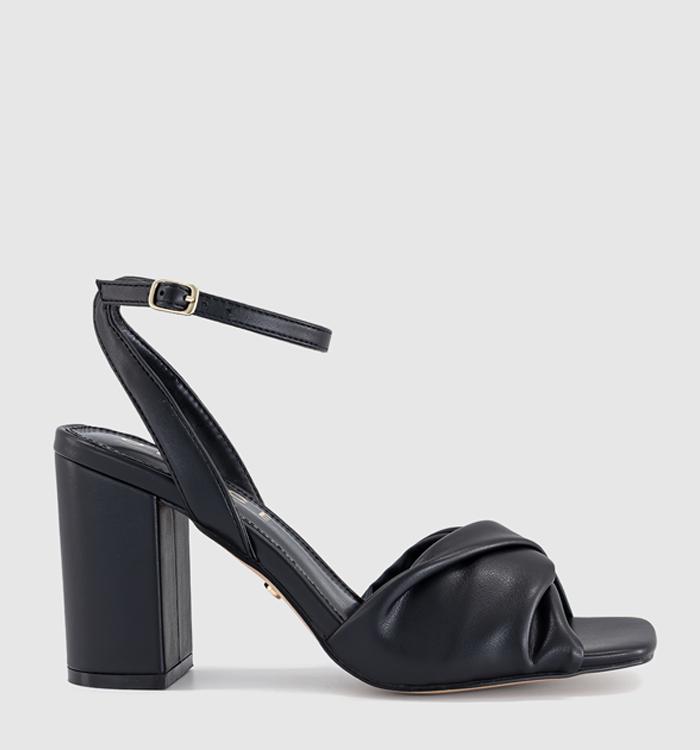 OFFICE Hallow Soft Twist Front Block Heels Black
