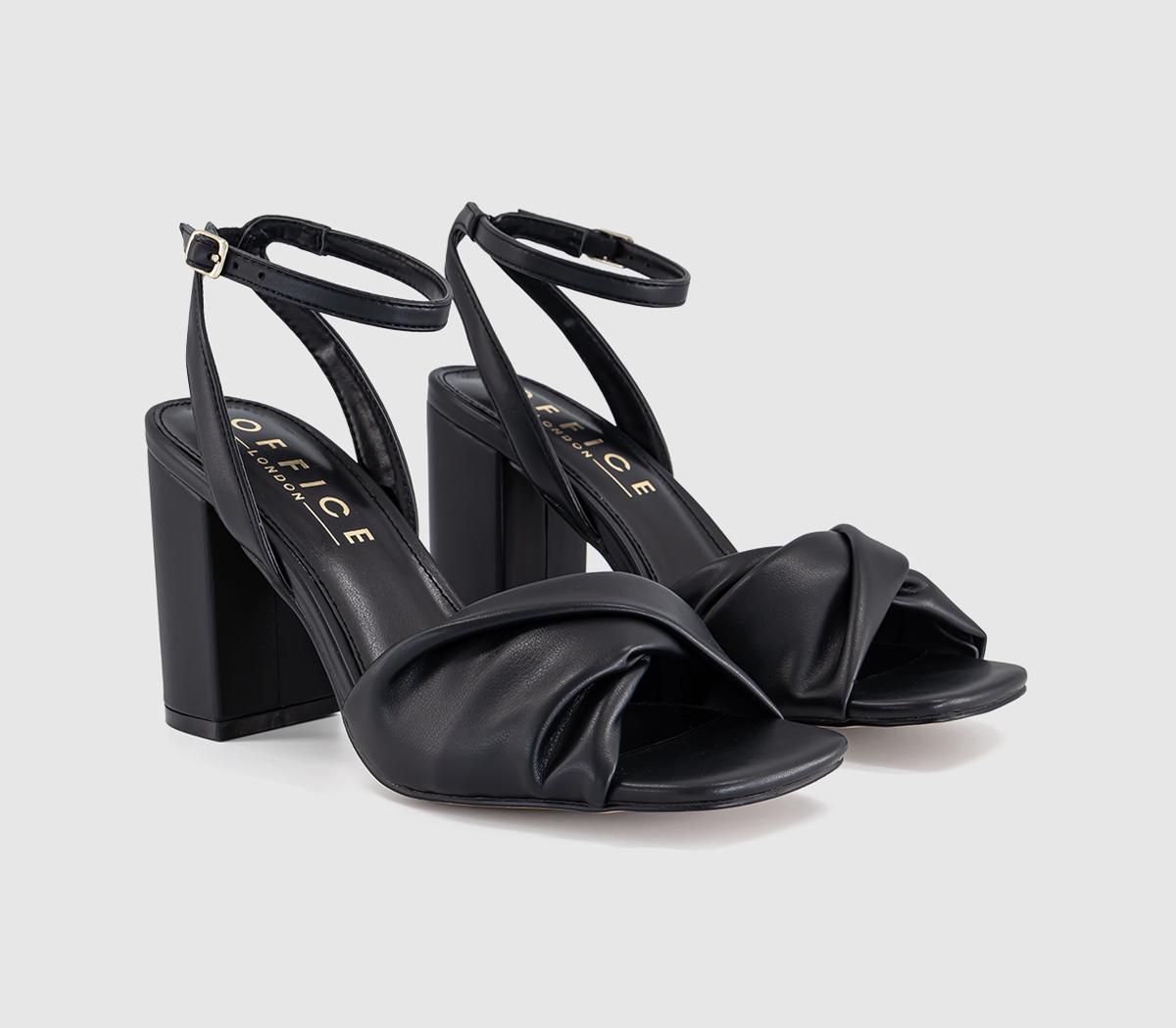 OFFICEHallow Soft Twist Front Block HeelsBlack