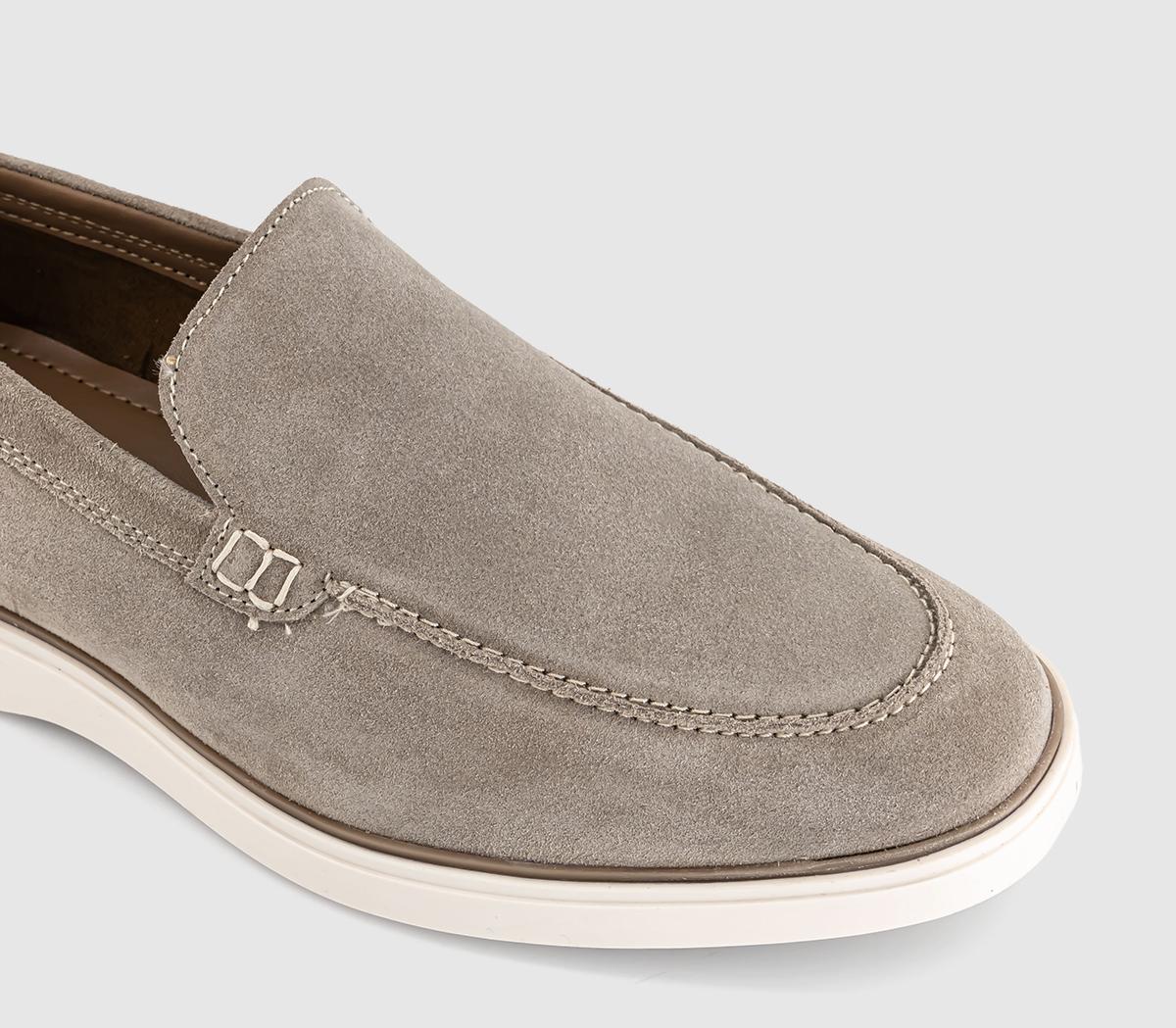OFFICECabana White Sole Apron Loafers OFFICECabana White Sole Apron LoafersStone Suede