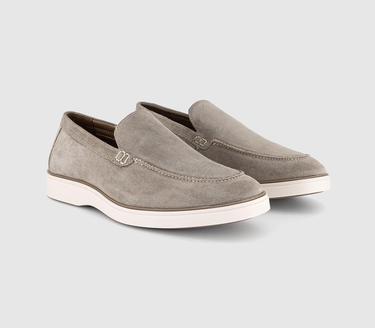 OFFICECabana White Sole Apron Loafers OFFICECabana White Sole Apron LoafersStone Suede