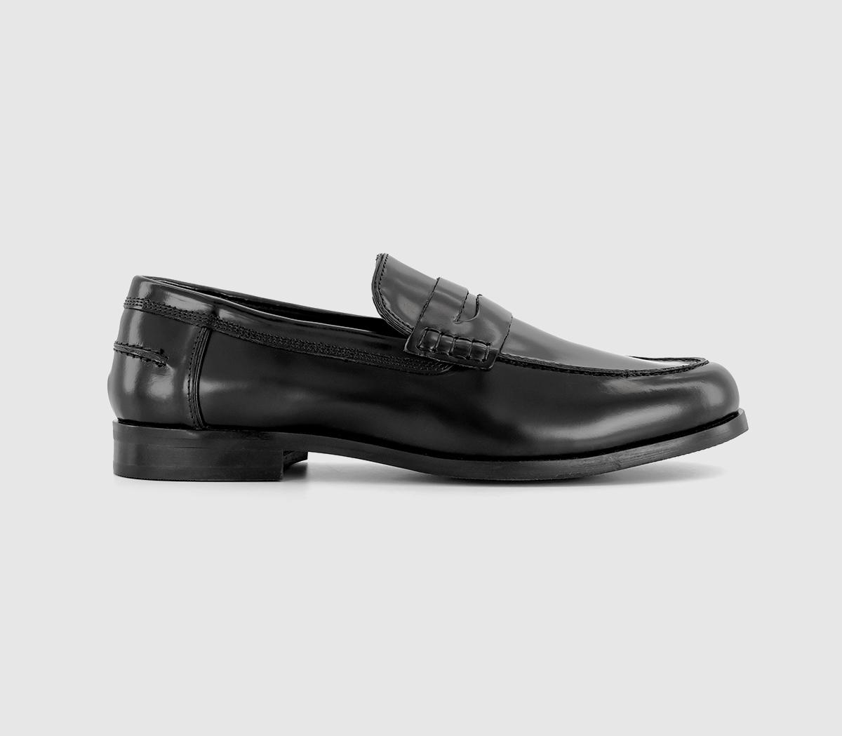 OFFICEMaple Ruched Saddle LoafersBlack Leather