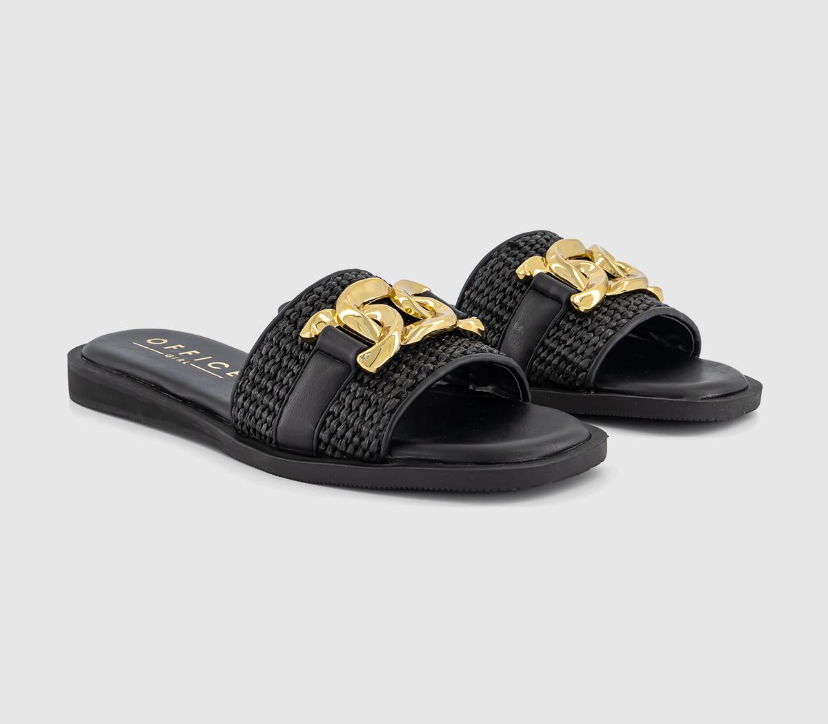 OFFICESociety Raffia Chain Detail SlidesBlack