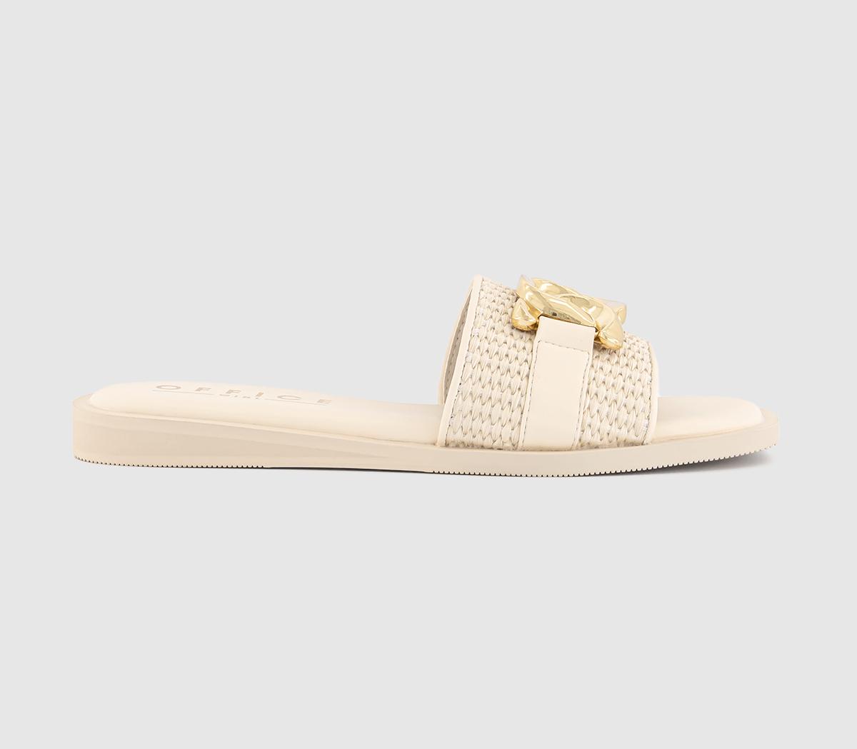 OFFICESociety Raffia Chain Detail Slides OFFICESociety Raffia Chain Detail SlidesCream Raffia
