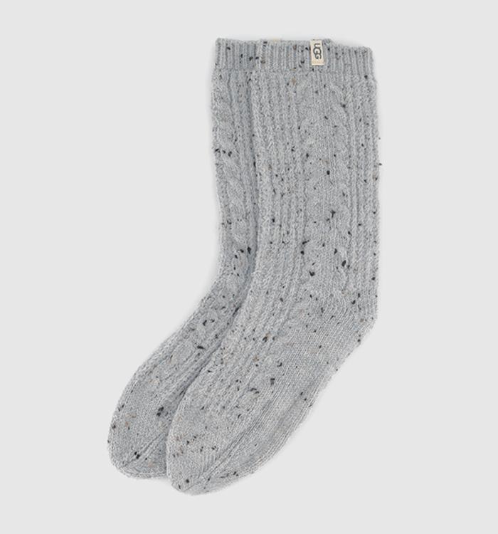 UGG Radell Cable Knit Socks Grey Speckled