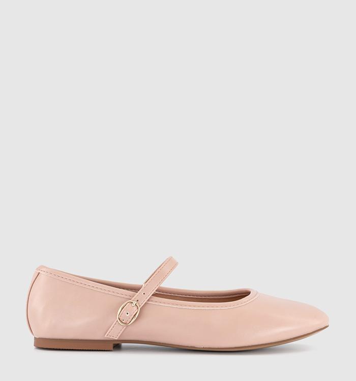 OFFICE Flower Mary Jane Ballet Pumps Blush