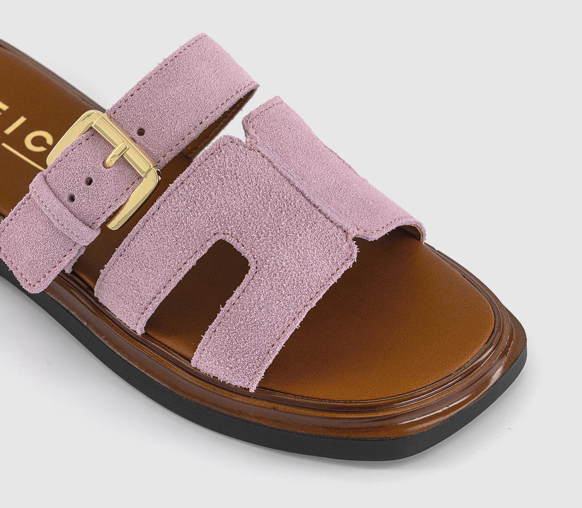 OFFICEStevie Cut Out Buckle Sandals OFFICEStevie Cut Out Buckle SandalsPink Suede