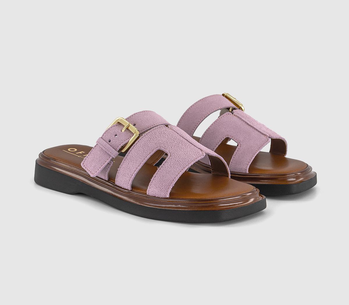 OFFICEStevie Cut Out Buckle Sandals OFFICEStevie Cut Out Buckle SandalsPink Suede