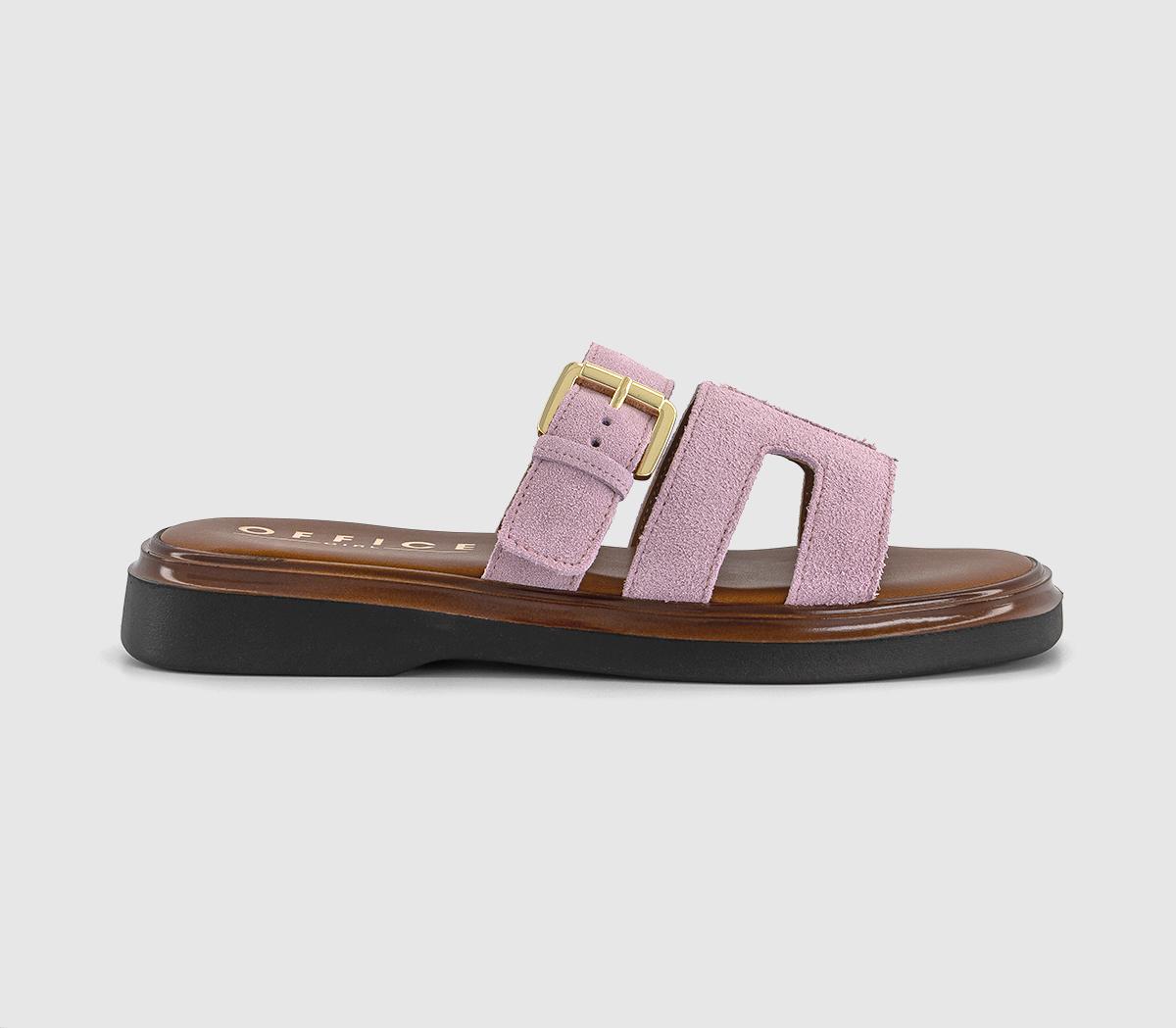 OFFICEStevie Cut Out Buckle Sandals OFFICEStevie Cut Out Buckle SandalsPink Suede