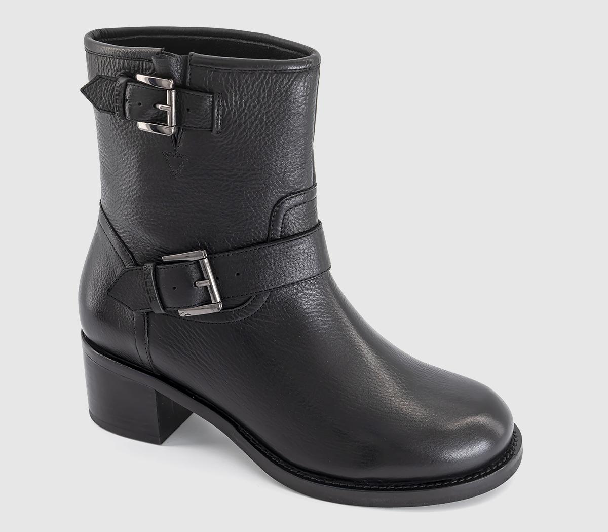 BRONX Camperos Buckle Boots Black - Women's Ankle Boots