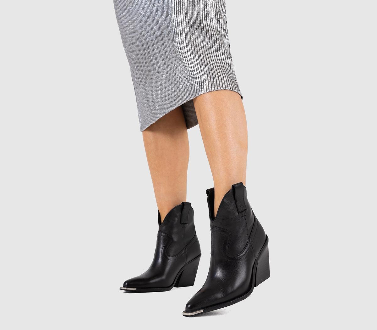 BRONXNewkole Ankle Western Boots BRONXNewkole Ankle Western BootsBlack