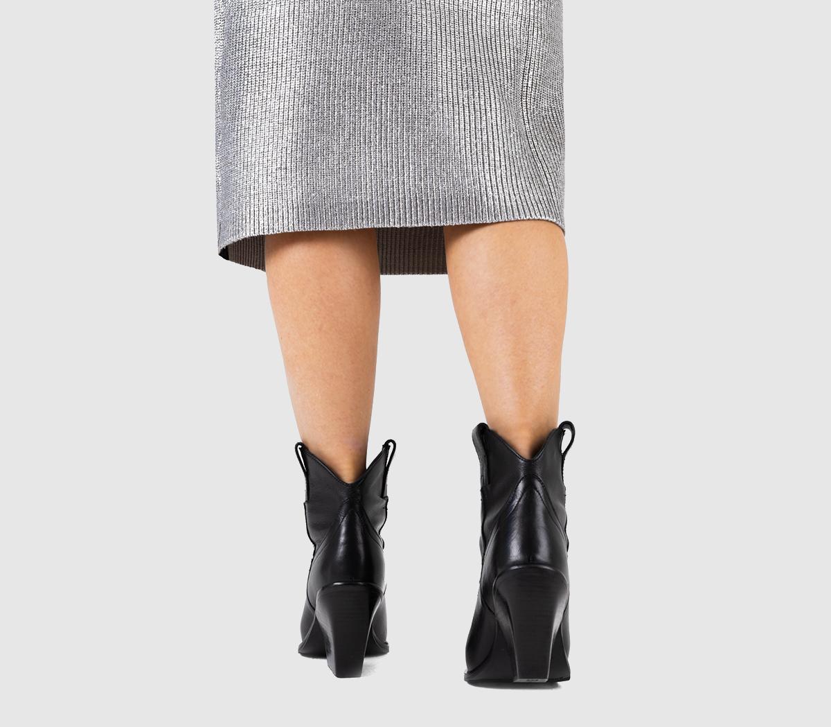 BRONXNewkole Ankle Western Boots BRONXNewkole Ankle Western BootsBlack