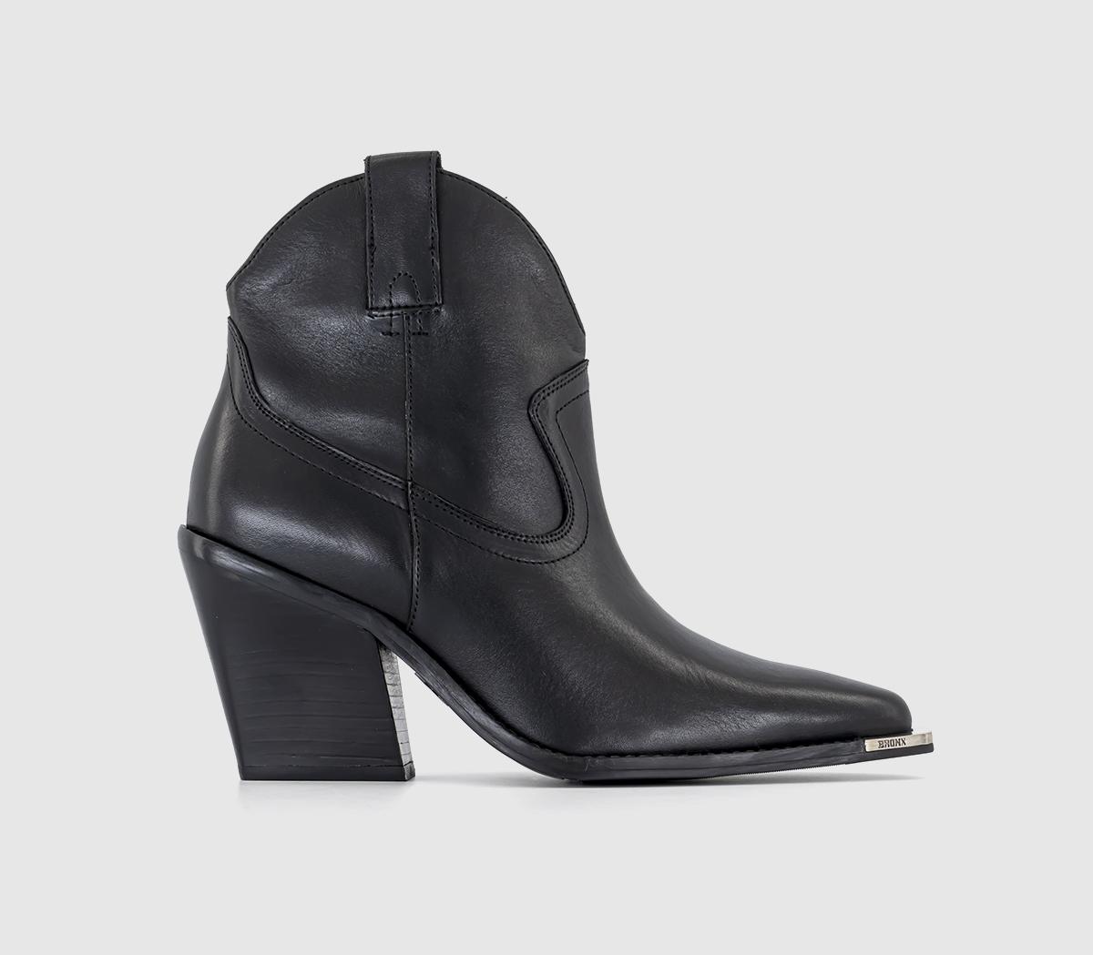 Newkole Ankle Western Boots Black
