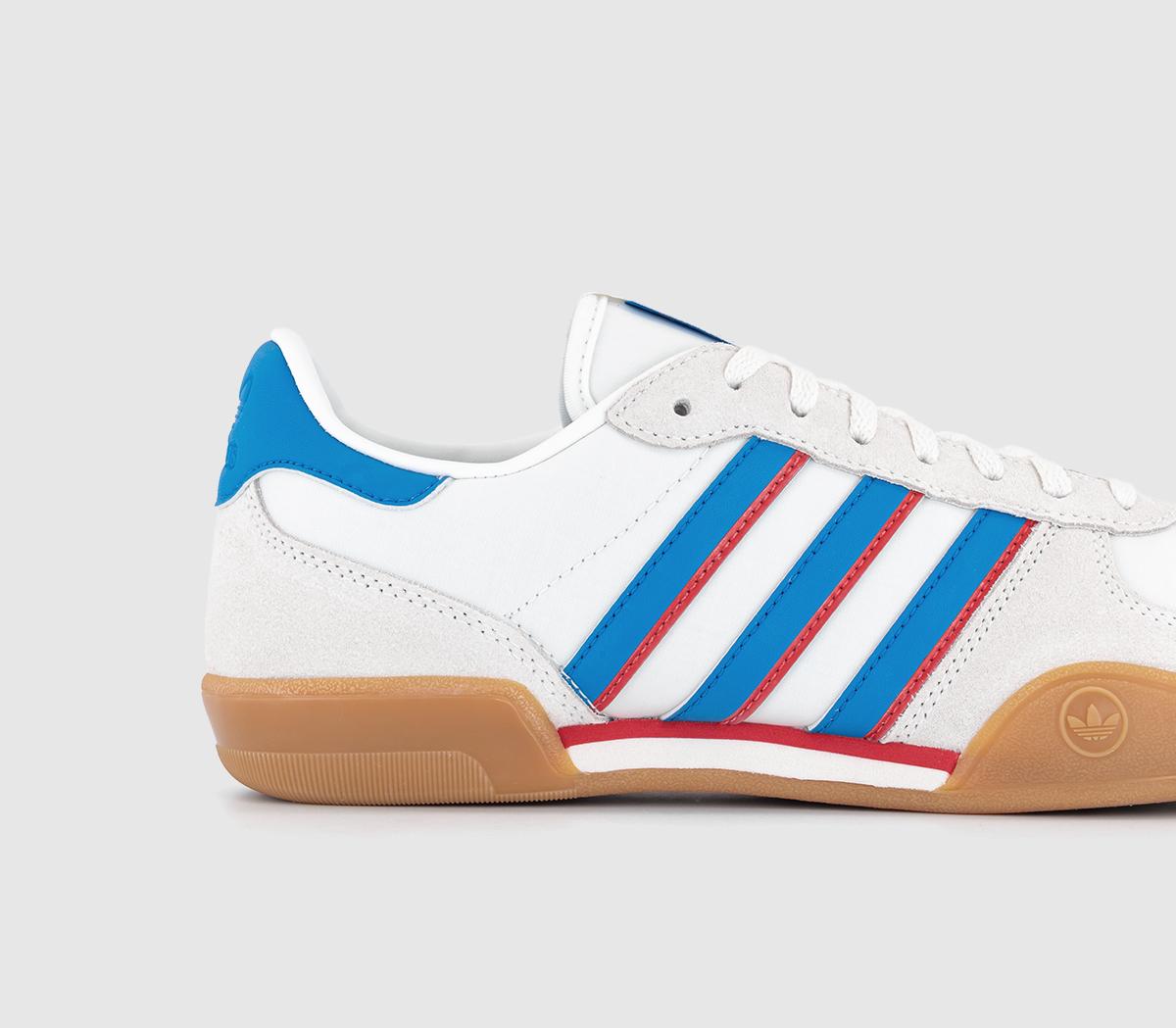 adidas Squash Indoor Trainers Core White Bright Blue Gum - Men's Trainers