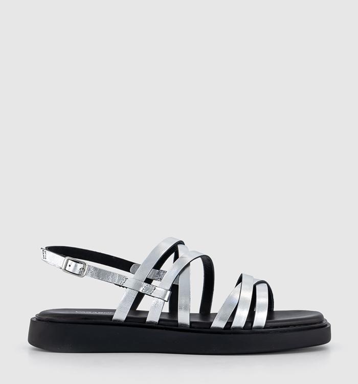 Vagabond Shoemakers Connie Strappy Sandals Silver