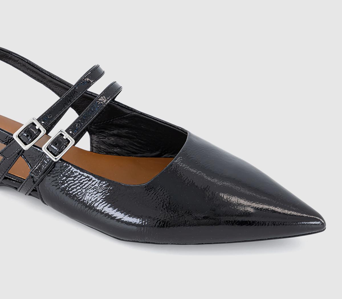 Vagabond ShoemakersHermine Double Strap Slingback Flats Black Patent