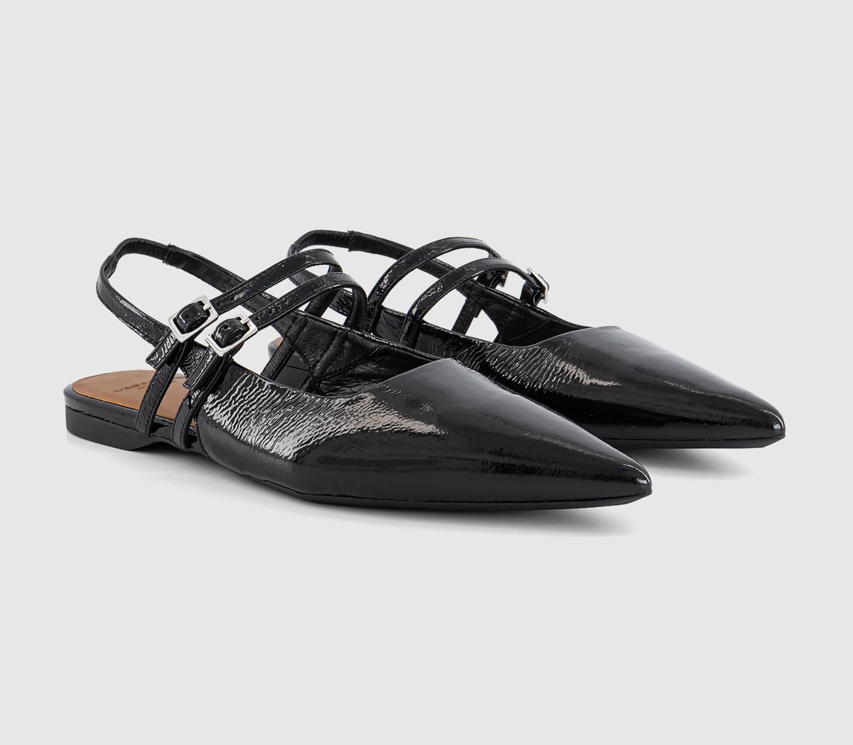 Vagabond ShoemakersHermine Double Strap Slingback Flats Black Patent