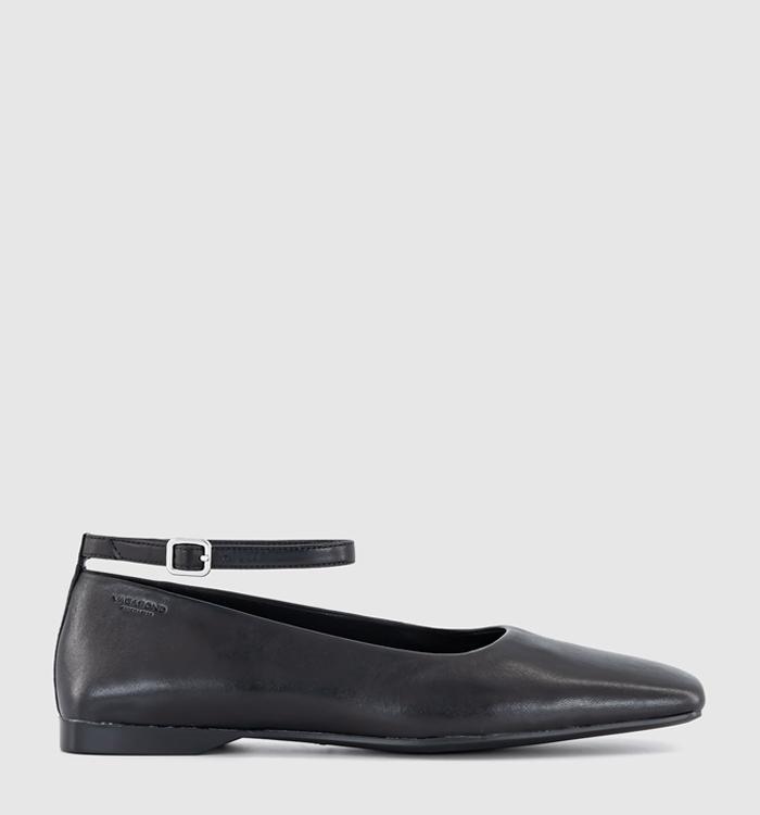 Vagabond Shoemakers Delia Ankle Strap Flats Black