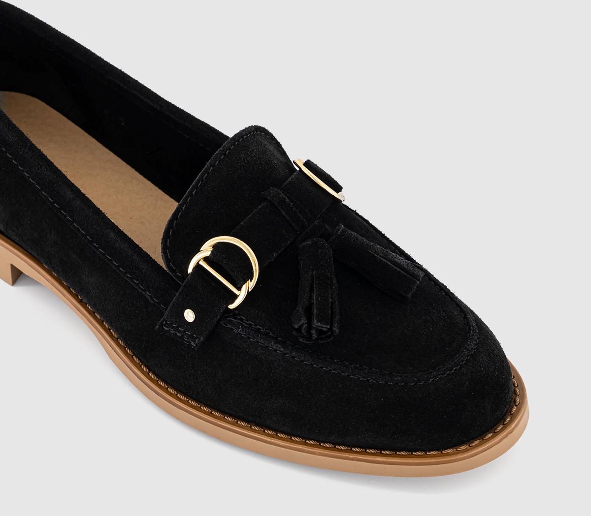 OFFICEFeels Leather Trim Tassel Loafers OFFICEFeels Leather Trim Tassel LoafersBlack Suede