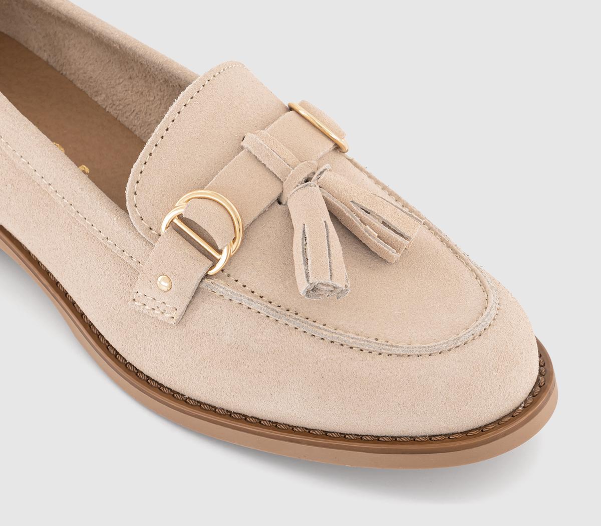OFFICEFeels Leather Trim Tassel Loafers OFFICEFeels Leather Trim Tassel LoafersBlush Suede