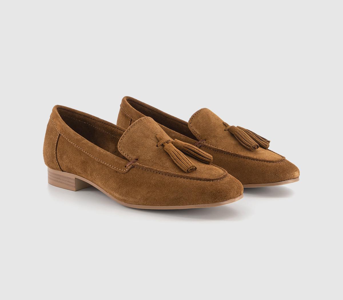 OFFICE Fond Tassel Loafers OFFICE Fond Tassel Loafers Tan Suede