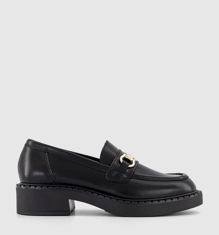 OFFICE Future Chunky Hardware Loafers Black Leather