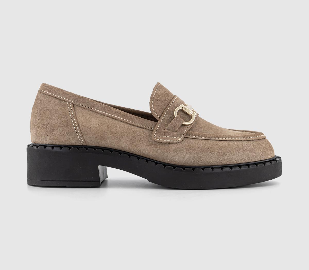 Future Chunky Hardware Loafers Taupe Suede Grey
