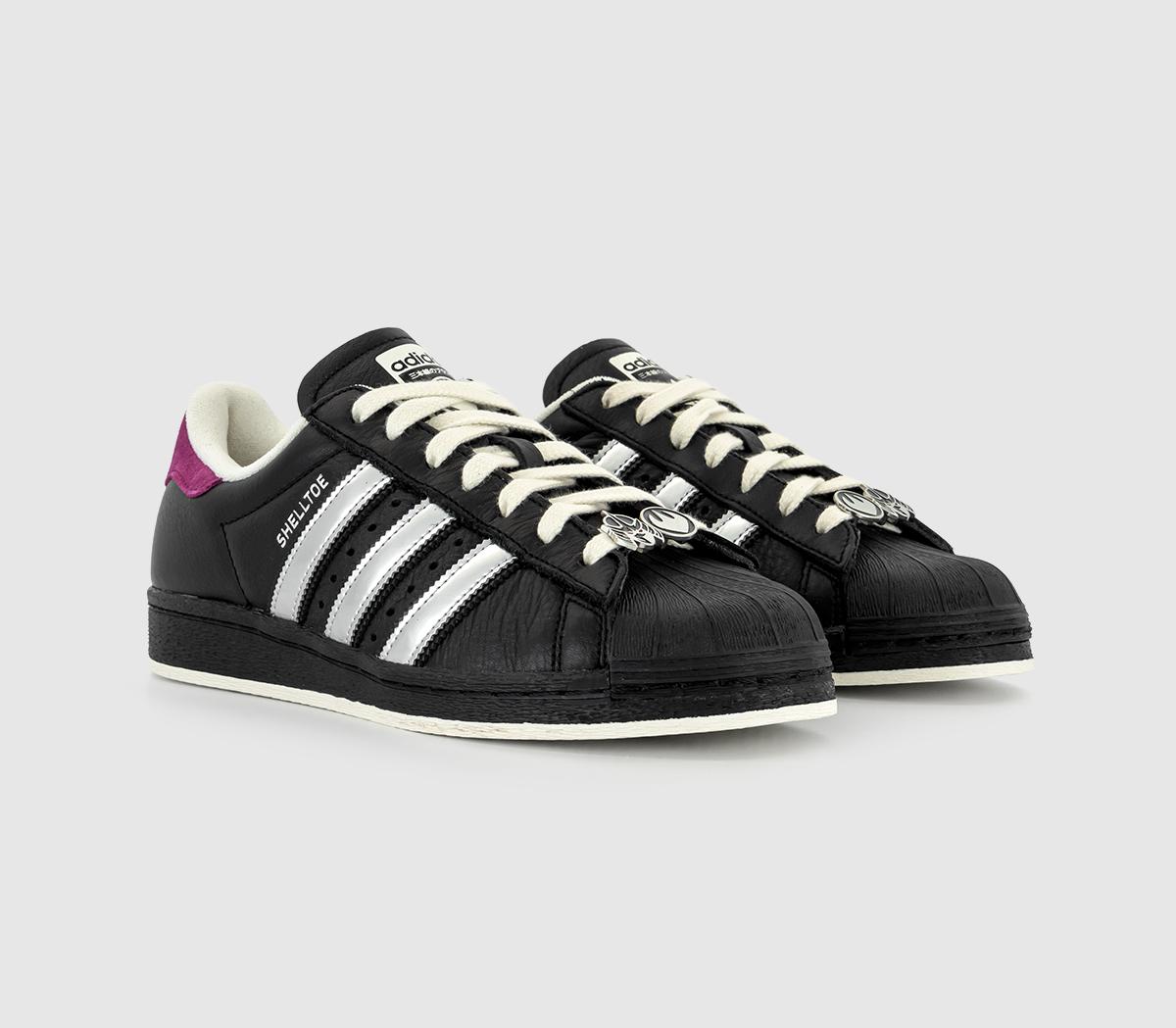 adidasTMNT Shelltoe Shredder TrainersCore Black  Silver Met  Off White