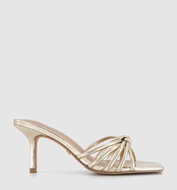 OFFICE Mitzy Embellished Knot Mule Gold