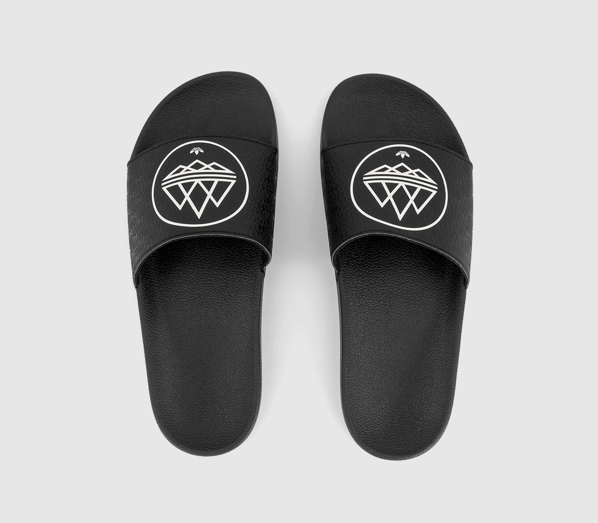 adidas Consortium Adilette SPZL Slides Core Black Chalk