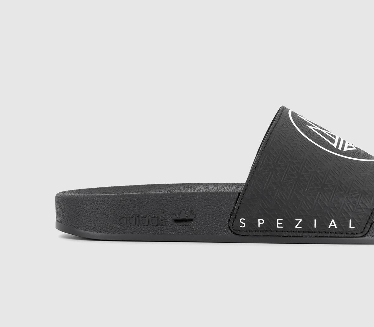 adidas Consortium Adilette SPZL Slides Core Black Chalk