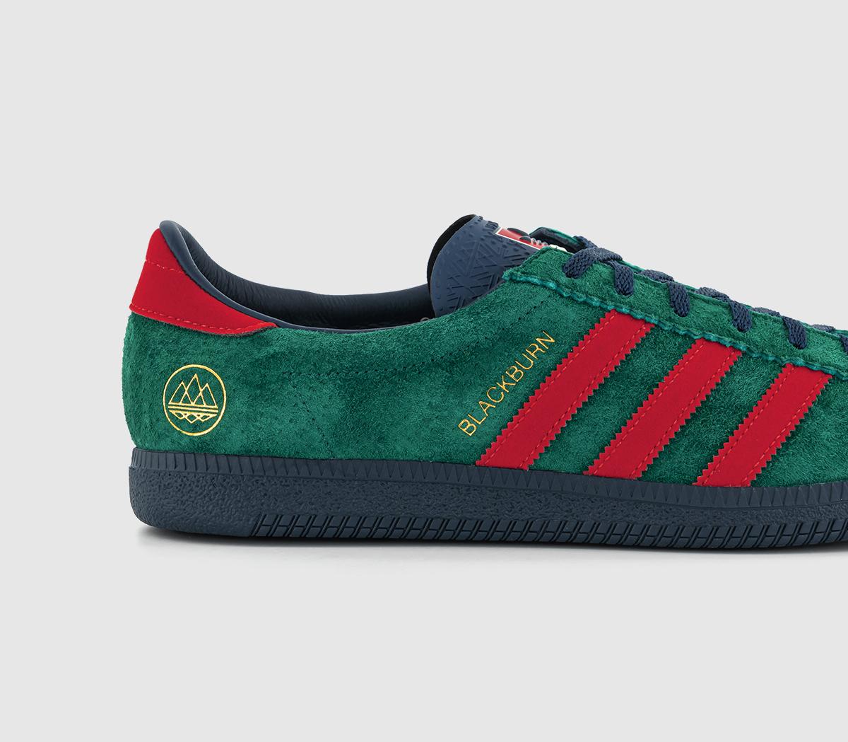 adidas ConsortiumBlackburn SPZL Trainers	College Green Better Scarlet Night Indigo